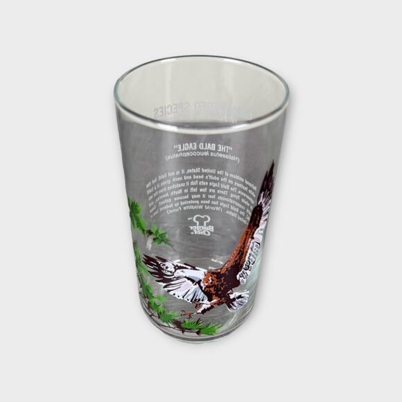 Vtg Burger Chef Glass Bald Eagle 1978 Collectors Endangered Species Tumbler - Picture 2 of 14